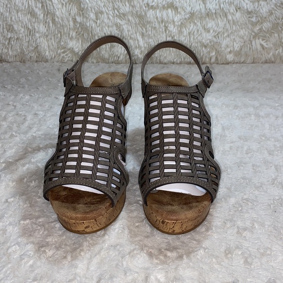 Maurice’s Gray Strappy Wedge - Picture 2 of 7